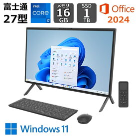 【展示品・代引不可】 富士通 FUJITSU デスクトップPC FMV Desktop Fシリーズ F77 27型 / Core i7-1260P / メモリ 16GB / SSD 1TB / Windows 11 / 2024 Office付き