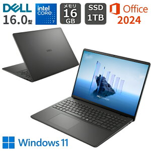 �y�V�i�z DELL �f�� �m�[�g�p�\�R�� Dell 16 DC16250 16�^ FHD+ / intel Core 7 / ������ 16GB / SSD 1TB / Windows 11 / M365 (24����) or Office�t�� �I���\ / ���{��ŃL�[�{�[�h / �J�[�{���u���b�N