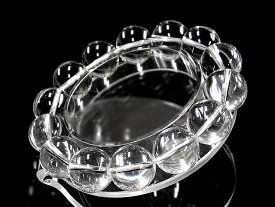 クリスタル ラウンドビーズ ブレスレット 14mm パワーストーン 水晶 幸運　恋愛運　金運　仕事運　健康運　成功運　勝負運　癒し　対人関係　お守り　安産祈願 4月の誕生石 オーダーメイドなのでサイズが選べます