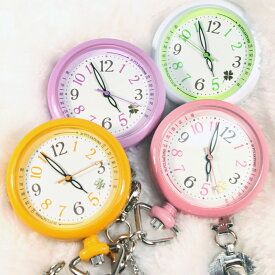 クローバー ナースウォッチ l 1年保証書付き かわいい 懐中時計 クリップ ナースグッズ 超速メール便 rmc