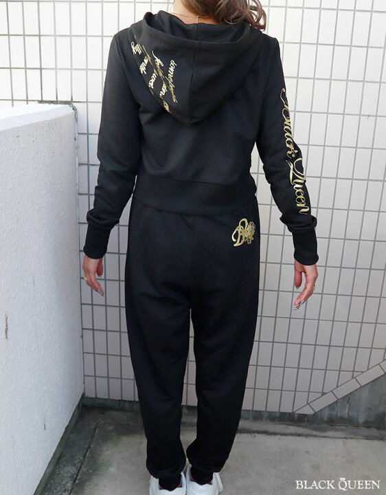 楽天市場 ギャル服 ギャル ファッション セットアップ 迷彩 パーカー スウェット パンツ ブラック ホワイト パンツ ロゴ ダンス セットアップ レディース ルームウェア 上下 オラオラ系 ジャージ 中学生 高校生 ブラッククイーン Setup 藤木そら Sora Pktr Grady Oem