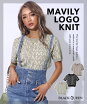 【メール便】ギャル服 ギャル ファッション ロゴ トップス レディース 総柄 総ロゴ ニット 半袖 春夏 秋 タイト 柄 クルーネック おしゃれ ベージュ オリーブ 黒 白 ブラッククイーン【TOPS かとみか katomika あん an 藤木そら sora oto oem mavily】sl2303