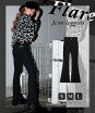 ギャル服 ギャル ファッション レディース フレアパンツ ボトム ロング 美脚 ジェギンス 定番 タイト ストレッチ ロゴ 刺繍 春夏 秋冬 オールシーズン 脚長 おしゃれ 黒 ブラック s m ブラッククイーン【BOT mavily oto ちゃんかお chankao oem】sl2303