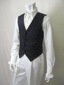 【BLACK GULL】メンズ ステージ衣装 コスチュームマジシャン ホスト 衣装 男性【品番/デザイン】B-442ラメストライプ ベスト【送料無料】