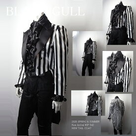 【BLACK GULL】メンズ ステージ衣装 コスチューム燕尾服 演奏会 結婚式 マジック 男性【品番/デザイン】SP-542ロンドンストライプ燕尾ジャケット【送料無料】