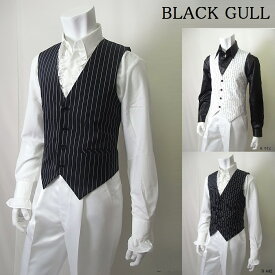 【BLACK GULL】メンズ ステージ衣装 コスチュームロック バンド衣装 男性【品番/デザイン】B-442ラメストライプ ベスト【送料無料】