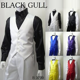 【BLACK GULL】メンズ ステージ衣装 コスチューム演奏会 結婚式 バンド衣装 男性【品番/デザイン】B-3600/B-3700サテン4Bベスト【送料無料】