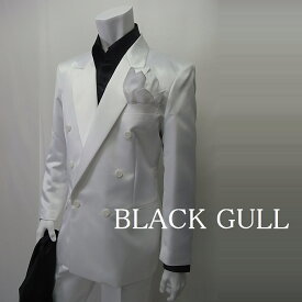 【BLACK GULL】メンズ ステージ衣装 コスチュームロック バンド衣装 男性【品番/デザイン】JA-1700サテンWジャケット【送料無料】