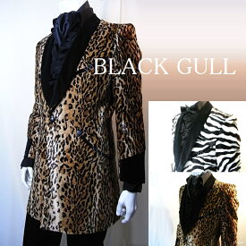 【BLACK GULL】メンズ ステージ衣装 コスチュームロック バンド ロカビリー テディーボーイ 衣装 男性 モード系 ヴィジュアル系【品番/デザイン】JA-507エドワードジャケット 豹柄 ゼブラ柄【送料無料】