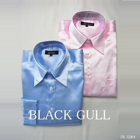 【BLACK GULL】メンズ ステージ衣装 コスチュームロック バンド衣装 男性【品番/デザイン】Y-5264 SPサテンシャツ【送料無料】