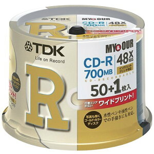 TDK f[^pCD-R 50{1 48{ v^u700MB [CDR80PWG51PMY]