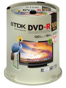 TDK �^��pDVD-R �f�W�^�������^��Ή�(CPRM) 1-16�{�� �C���N�W�F�b�g�v�����^�Ή�(�z���C�g�E���C�h) 100���X�s���h�� D