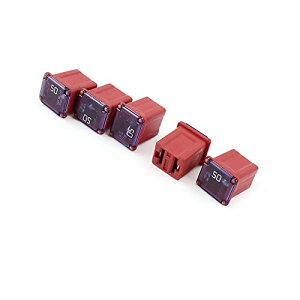 ACROPIX メスPALヒューズ 自動車用 プラスチックシェル ユニバーサル 50A 12V-58V レッド 5個