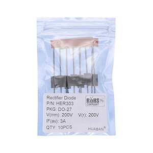 HUABAN 10PCS HER303 _CI[h 3A 200V 50-70ns DO-201AD (DO-27) Axial 3