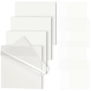 POPSFL 付箋 フィルム 透明 ふせん 書ける 速乾 万年筆 ジェルボールペンにも適用 50枚×4冊 強粘着 75×75mm ノート ふせん