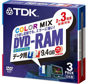 TDK DVD-RAMf[^p 2~3{ΉTYPE4J[gbWdl9.4GB J[~bNX3pbN [DVD-RAM94Y4X3MK]