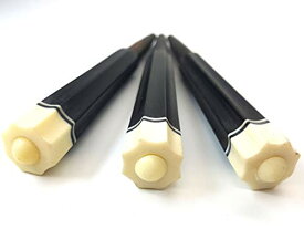 沖縄三線用カラクイ3本セット【黒木八角サンド】穴あけ加工済