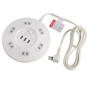 Gp (ELPA) ϗی`USB^bv d^bv R[h 100V 2m 6 USB|[g3 WLS-LS602RUSB(W)
