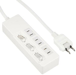 �o�b�t�@���[ BUFFALO 2�s���d���^�b�v 3�� �ʃX�C�b�` 3m �z���C�g BSTAPSW2330WH