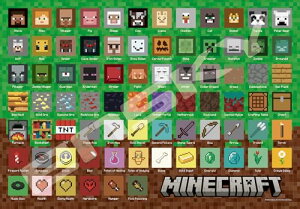 GXJC(ENSKY) MINECRAFT }CNtg Pixel Icons 51×73.5cm WO\[pY 1000s[X JIG