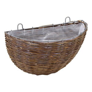 タカショー ガーデニング バスケット G-story ラタンウォールハンギングバスケット L 壁掛け プランター おしゃれ 寄せ植え 天然柳 G