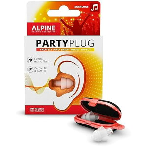 ALPINE HEARING PROTECTION イヤープラグ 耳栓 テレワーク/在宅勤務 消音 アルパイン PartyPlug 透明