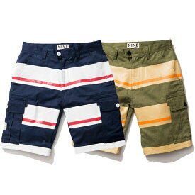 ポイント10倍 【 送料無料 】【 Nine Rulaz Line / ナインルーラーズ 】 Border Cargo Shorts カーゴショーツ ( ナインルーラーズ パンツ ) ( NINE RULAZ パンツ )