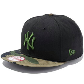 正規取扱店 ニューエラ キャップ メンズ レディース NEWERA 9FIFTY ニューヨーク・ヤンキース スナップバックキャップ 帽子 CAP プレゼント ブラック/ホリーリーフ/ウッドランドカモバイザー ワンサイズ 13562090