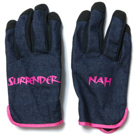 NINE RULAZ LINE ナインルーラーズ Denim Glove by ST LINE 手袋 メンズ グローブ ストレッチ NRAW17-051 ネイビー