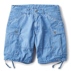 ポイント10倍 送料無料 INTERBREED インターブリード Ripstop Indigo Shorts カーゴショーツ ショートパンツ ライトインディゴ