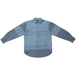 NINE RULAZ LINE iC[[Y Afghan Pattern Denim Shirt fjVc NRAW17-023 CfBS