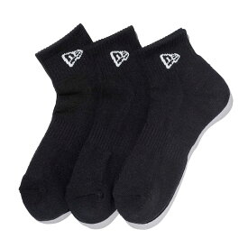 正規取扱店 ニューエラ ソックス アンクル 靴下 3ペア NEW ERA Socks 11531695 ブラック