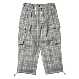 ポイント10倍 インターブリード パンツ メンズ レディース 送料無料 INTERBREED Plaid Comfy Cargo Pants カーゴパンツ 9分丈 ストリート ブランド グレー チェック M-XL IB19AW-25