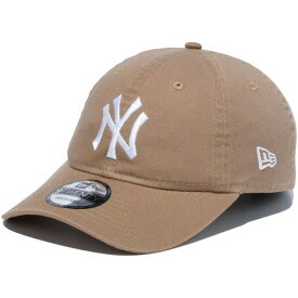 正規取扱店 ニューエラ キャップ 送料無料 NEW ERA 9TWENTY クロスストラップ ウォッシュドコットン ニューヨーク・ヤンキース ニューエラキャップ ストラップバック 帽子 メジャーリーグ MLB カーキ ホワイト 56.8cm～60.6cm 13562177