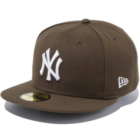 正規取扱店 ニューエラ キャップ メンズ レディース NEW ERA 59FIFTY ニューヨーク・ヤンキース 帽子 CAP メジャーリーグ プレゼント ブラウン ホワイト 13562241