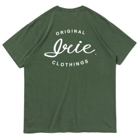 ポイント10倍 正規取扱店 アイリーライフ Tシャツ 送料無料 IRIE LIFE Pigment Cursive Logo Tee ピグメント染め加工 古着風の色合い IRIE by irielife オリーブ M-XL IRSS23-035