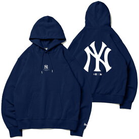 正規取扱店 ニューエラ パーカー NEW ERA 裏毛 スウェット プルオーバーフーディー MLB Apparel ニューヨーク・ヤンキース ニューエラキャップ MLB メジャーリーグ メンズ リラックスシルエット ネイビー S-XXL 13755287