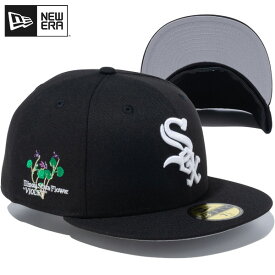 ニューエラ キャップ NEW ERA CAP 59FIFTY MLB State Flowers シカゴ ホワイトソックス ニューエラキャップ MLB メジャーリーグ ベースボールキャップ NEWERA メンズ 帽子 正規品 人気 おしゃれ かっこいい ブランド 大きい サイズ ブラック 14109910