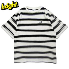 ヘイト Tシャツ HAIGHT BORDER Tee ボーダー tシャツ 半袖 メンズ ブランド 綿 コットン ヘビーウエイト 厚手 おしゃれ かっこいい 人気 正規品 大きい サイズ オーバーサイズ ビッグシルエット リラックス ユニセックス オールシーズン 夏 HTSS-241002