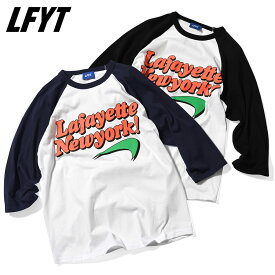 ラファイエット Tシャツ LFYT PLEASURE RAGLAN SLEEVE TEE ラグランTシャツ メンズ tシャツ 七分袖 ブランド 綿 コットン おしゃれ かっこいい LAFAYETTE エルエフワイティー 正規品 大きい サイズ ユニセックス オールシーズン 夏 LS240106