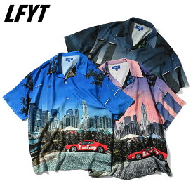 ラファイエット シャツ LFYT エルエフワイティー 開襟シャツ 半袖 オープンカラー メンズ レディース 柄シャツ アロハシャツ LAFAYETTE CITYSCAPE ALLOVER PATTERN SHIRT 大きい サイズ ゆったり リラックス プレゼント ギフト LS250204