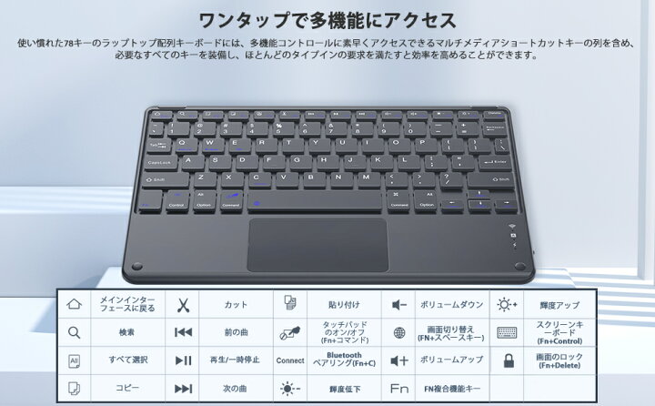 楽天市場】Blackview キーボード iPad Android タブレット キーボード 