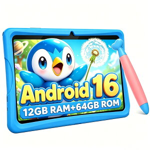 �y2,000�~�N�[�|��OFF���P�[�X�t���z�q�ǂ� �^�u���b�g 10�C���` Android 16 �q���p �L�b�Y�^�u���b�g Wi-Fi���f�� RAM12GB ROM64GB �L�b�Y���f�� �L�b�Y�X�y�[�X K10 �{�� �q�� ���S�� �i���^�u���b�g �[
