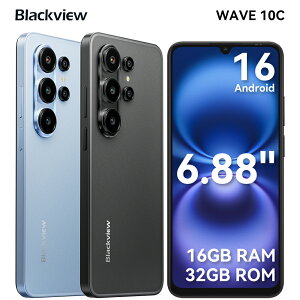 �y1,000�~OFF�N�[�|�����P�[�X�t���zBlackview Android 16 �X�}�[�g�t�H�� �X�}�z ���{�� �X�}�z �g�ѓd�b SIM�t���[�X�}�z�{�̒[�� Gemini AI�Ή� 16GB RAM+32GB ROM/1TB�g�� 6.88�C���`���ʃX�}�z 5000mAh����