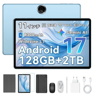 ��Android17���y1,500�~�N�[�|��OFF�z�V���� �^�u���b�g 11�C���` �A���h���C�h�^�u���b�g Wi-Fi���f�� 16GB+128GB+2TB�g�� Gemini AI 4.0���� A537 8�R�A 8300mAh 5GWiFi6 GMS�F�� WideVine L1 Netflix BT5.4 WPS ��F�� ��