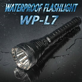 [スターターキット]ダイビングライト 3800ルーメン IPX8 ハンディライト LED ハンドライト 最強 強力 バッテリー 防水 明るい WP-L7 Cree XHP70.2 リチウムイオン電池 21700 水中ライト シュノーケリング 海中撮影 BLACKWOLF ブラックウルフ