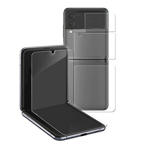Galaxy Z Flip4 tیtB + TufBXvCtیtB + wʕیtB Samsung TX MNV[ Z tbv4 SCG17 SC-54C PET ʕی tBXebJ[ یtB