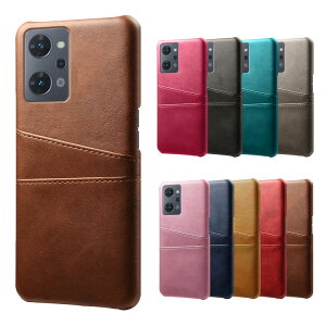 OPPO Reno9 A ケース Reno7A カバー ケース カバー カード収納プラスチック レザー調 シンプル オッポ リノ7 A/オッポ リノ9 A ハードケース アンドロイド おすすめ おしゃれ スマートフォン/スマフ
