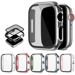 Apple Watch Series 9/8/7/Ultra 2/1 �P�[�X �J�o�[ ���b�L �����K���X�i�K���X�t�B�����j�t�� �S�ʕی� �t���ی�P�[�X �A�b�v���E�H�b�` �V���[�Y9/8/7/�E���g��2/1 41mm/45mm/49mm �P�F/�N���A �t�B������
