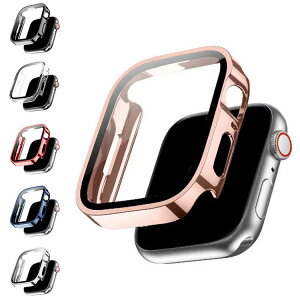 Apple Watch Series 9/8/7/Ultra 2/1 �P�[�X �J�o�[ ���b�L �����K���X�i�K���X�t�B�����j�t�� �S�ʕی� �t���ی�P�[�X �A�b�v���E�H�b�` �V���[�Y9/8/7/�E���g��2/1 41mm/45mm/49mm �P�F/�N���A �t�B������